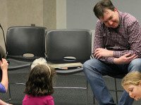 Withrow teaches kids about writing tools