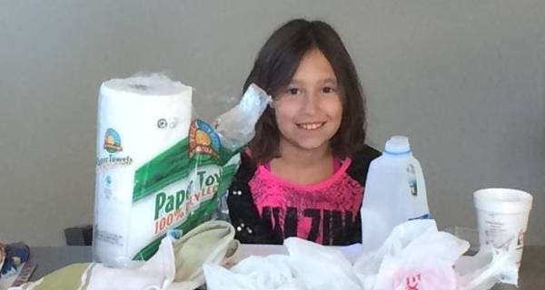 Westwood Daisy troop gets recycling tips from young recycler