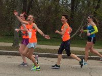Needham High School students run marathon