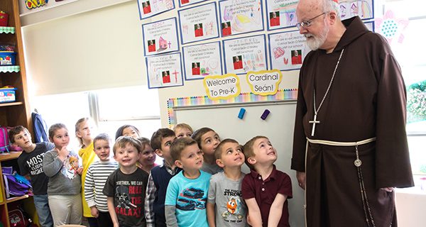 Cardinal O’Malley visits school in Wapole