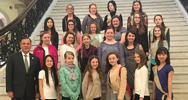 Westwood Girl Scouts take trip to the State House