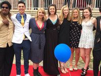 Walking the red carpet at Walpole High