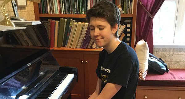 Westwood teen follows passion for piano despite blindness