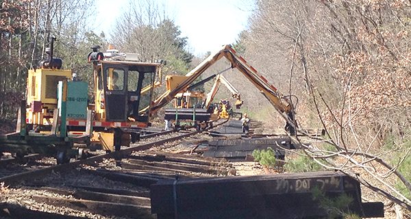 Railroad repairs Secondary rail line in Dover-Sherborn