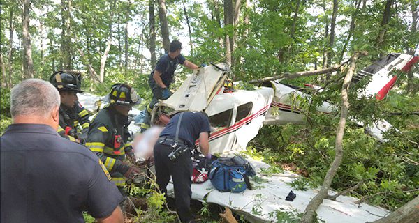 Westwood plane crash leaves two injured