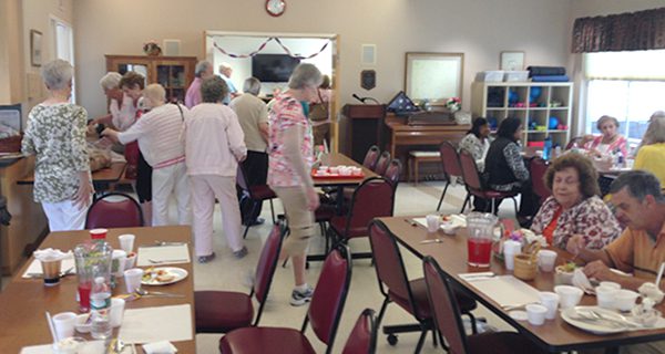 Pizza party at the Westwood COA