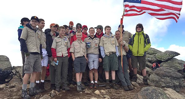 Walpole Scouts raise Flags on the 48