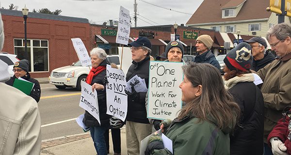 Inauguration protest held in Needham