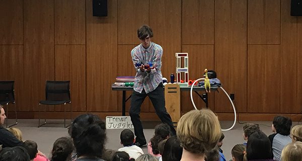 Trevor the Juggler awes at library