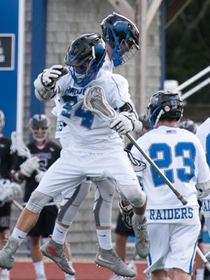 With stud attackman Will Spangenberg (34) now having graduated, the weight of the Raider offense will be put on the shoulders of seniors Bailey Laidman, Jack Mahoney, and Joe Paolatto in 2017.  Photos by DS Athletics 