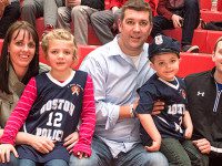 Declan Higgins serves as honorary captain at Battle of the Badges