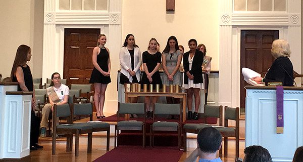 Medfield Girl Scouts present awards