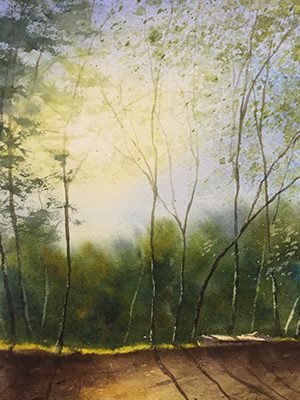 Nancy Walton’s ‘Through the Trees.’ Walton will be one of more than 30 Needham artists participating in Needham Open Studios during the first weekend of May.