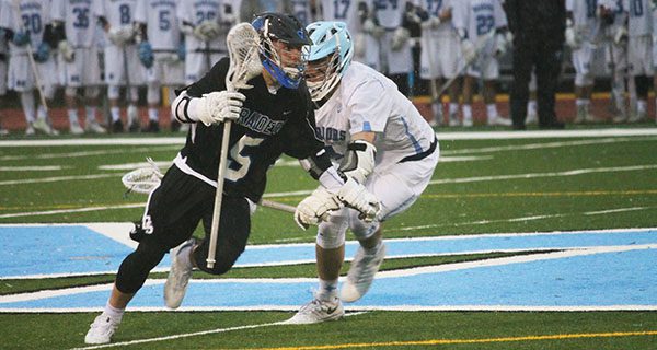 Mastrobuono, Raider lax battle Medfield in rain
