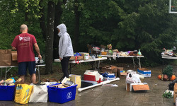 Annual Cure SMA Yard Sale braves the rain