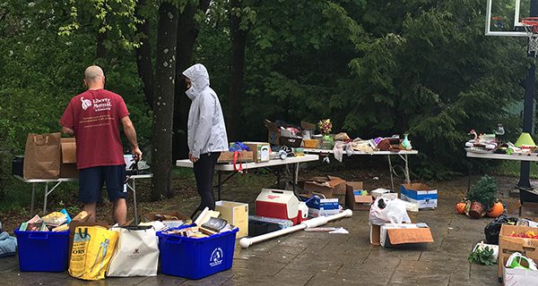 Annual Cure SMA Yard Sale braves the rain