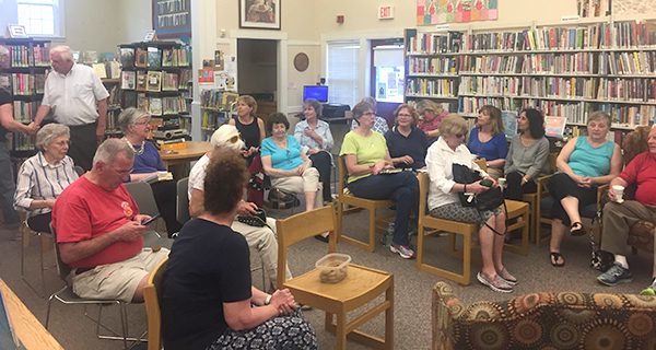 Cronin presents to book club