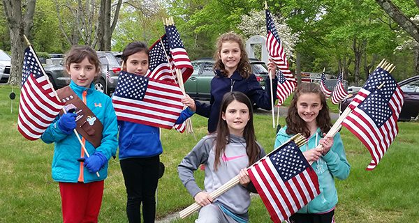 Girl Scouts replace flags for Memorial Day