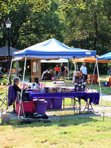  The vendors at the Walpole Farmers Market set up their tents at Spring Brook Park and wait for the community to visit the Market.  Photos by Laura Drinan. 