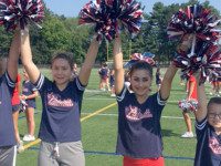 Westwood girls cheer for Patriots