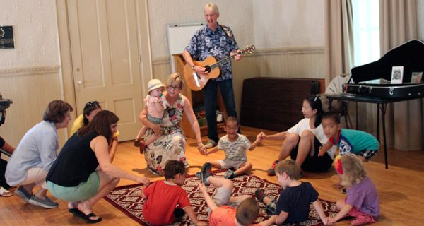 Ed Morgan performs silly children’s concert