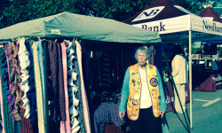 Scarves for cancer at Medfield Day