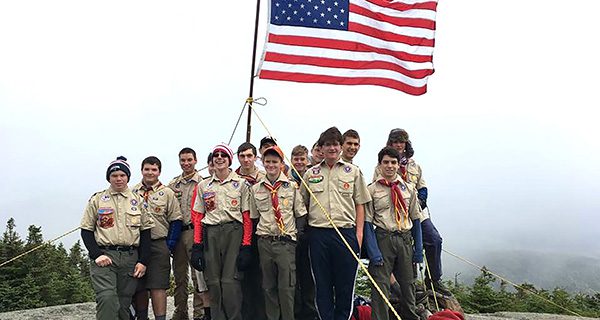 Scouts fly Flags on the 48