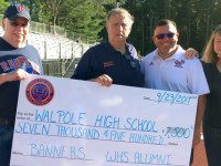 Alumni Association presents check to AD