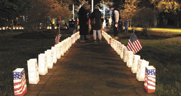 Veterans ceremony lights up Baxter Park