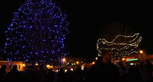 Blue Tree lighting kicks off holidays