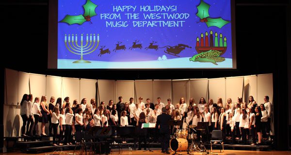 Westwood singers voice holiday cheer