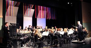 Douglas Olsen conducts the Medfield High School concert band’s performance of ‘The Ascension’ from Robert Smith’s ‘The Divine Comedy.’