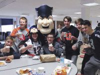 Pollard celebrates breakfast cart benefits