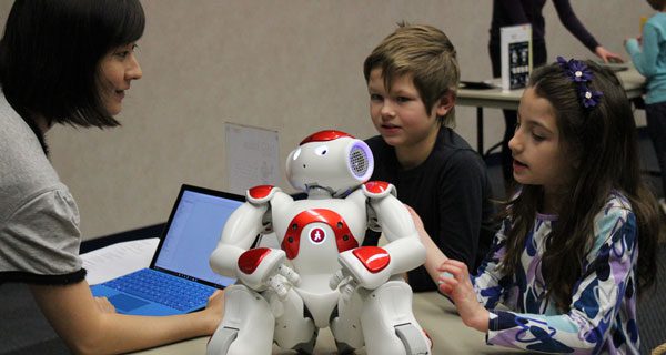 Robots charm Wellesley library visitors