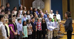 Fifth graders at Hillside Elementary passionately perform for their winter chorus concert.  Photos by Laura Drinan