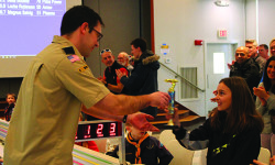 Dover Scouts race pinewood derby
