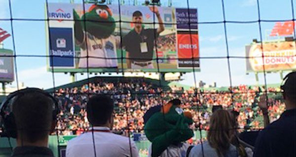 Teacher honored at Fenway Park