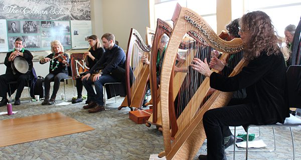 Celtic harpers astound library goers