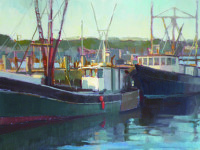 Margaret McWethy giving oil painting workshop