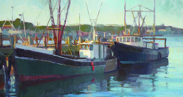 Margaret McWethy giving oil painting workshop