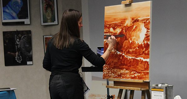 Artists unite for seascape demonstration