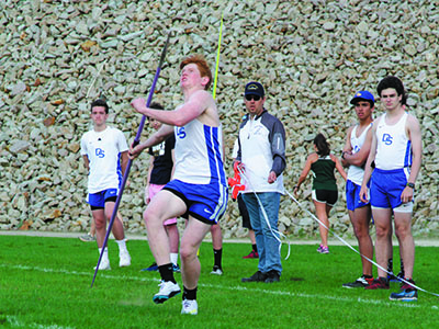 Danny Bennett has qualified to compete at Division IV states in the javelin throw.  Photos by DS Athletics