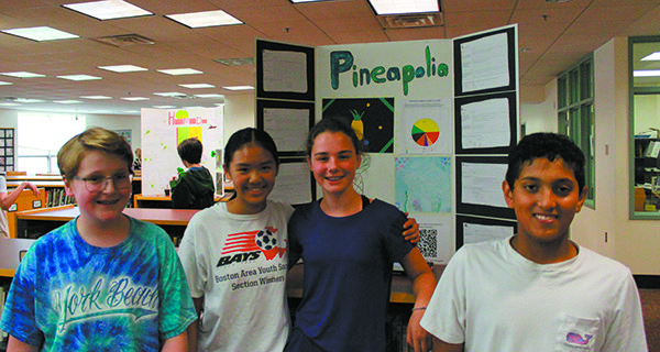 Sixth graders show off civ projects