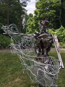 Madeleine Lord’s sculpture, “Fisherman.” Photos by Emily Greffenius