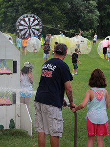 Members of the Walpole Fire Department were having fun with the community. Photos by Daniel Curtin