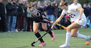 Callie Hem (21) earned All-Scholastic honors from the Boston Herald for her outstanding two-way play in 2017, amongst many other prestigious postseason awards.