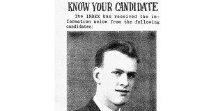 Candidate Ellis Allen running for Tree Warden in the 1951 Town Election.