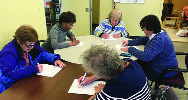 Walpole senior citizens compete at puzzles