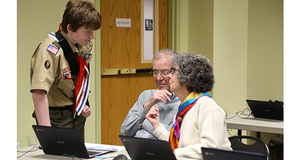 Scouts teach tech to seniors