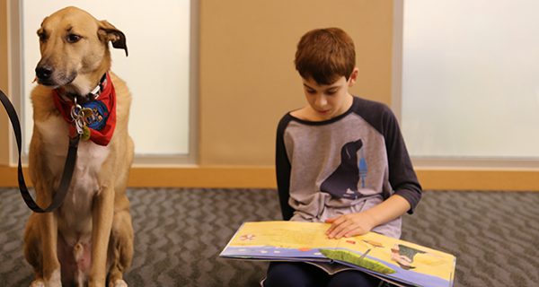 Needham’s kids read to Tucker